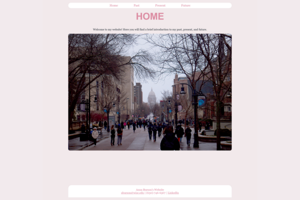 Website homepage with a photo of State Street.